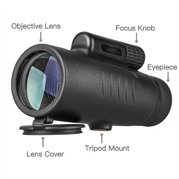 Monokulärt teleskop, 8x42 HD vattentätt Starscope Monokulärt teleskop BAK4 Stötsäkert med hand