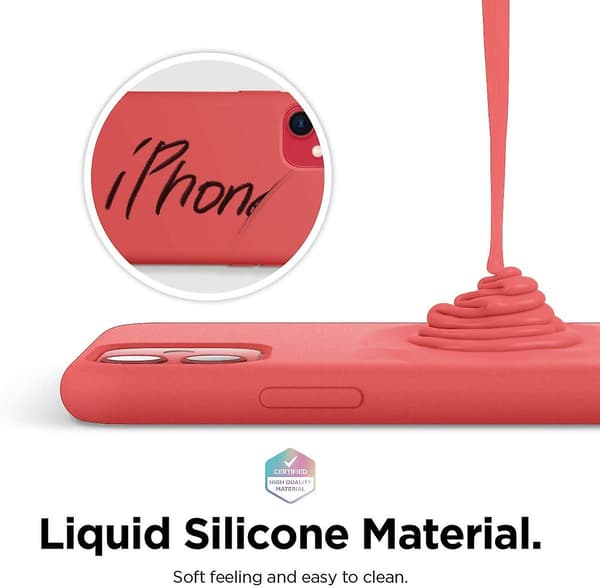 Silikone Etui Kompatibelt Med Iphone 11 (sort) - Premium Flydende Silikone, Hævet Kant (skærm & Kamerabeskyttelse Red