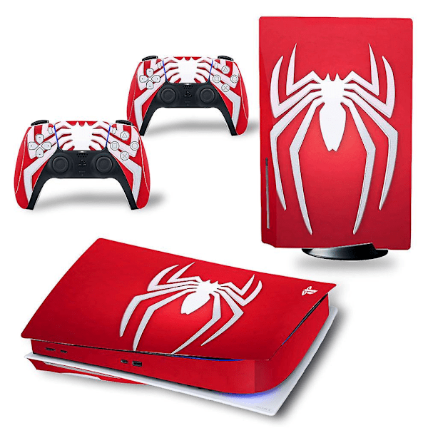 PS5 Klistremerke Skin For Playstation 5 (diskversjon) Konsoll Og Co Redspider