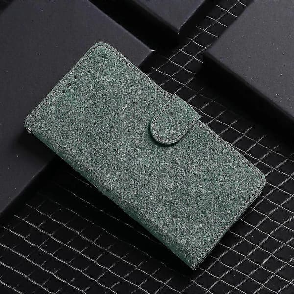 Etui til Nokia 8.3, Premium Læder med Kortholder, Flip Folio Magnetisk Etui Coque - Green