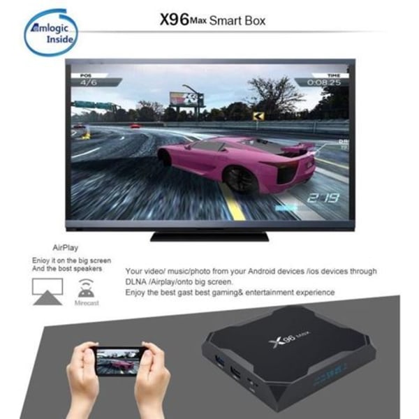 X96 Max TV Boks Android 8.1 4 64G, 4K Smart Digital Boks for TV m