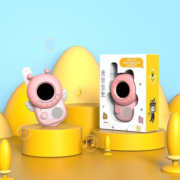 Walkie Talkie -lapset, Walkie Talkie -lapset, Walkie Talkie -lapset taustavalaistulla LCD-näytöllä ja taskulampulla, 3 km kantama Yellow bee A Pair