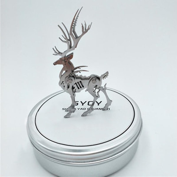 3D Metallpussel DIY Modellbyggsats Monteringsbara Rostfria Stål Ornament För Barn Vuxna A