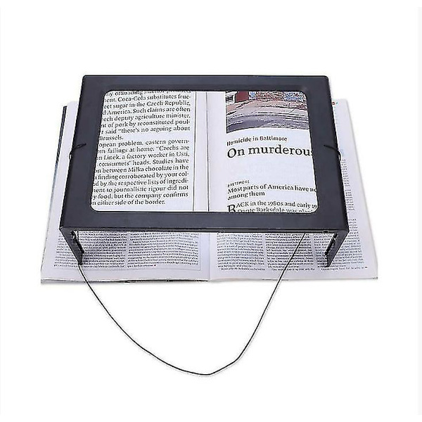 Stort forstørrelsesglass med/uten LED-lys, lesehjelpemiddellinse With LED