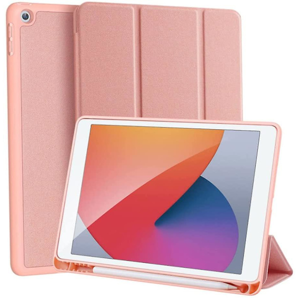 Beskyttelsesetui til iPad 10.2 tommer 2021/2020/2019 model, 9./8./7. generation, Auto Vågn/Sov Cover Pink