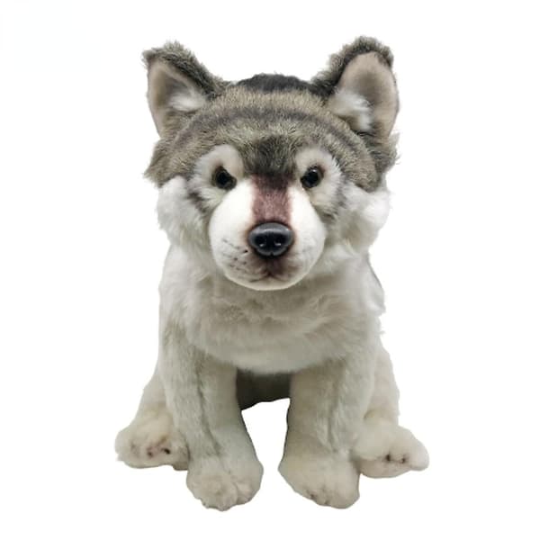 [LCS]27cm realistinen harmaa susihusky-koiran pehmolelu