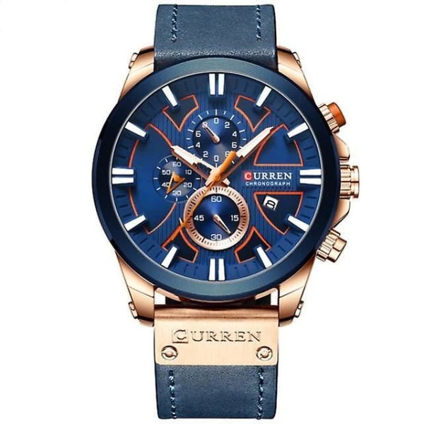 Märke Luxury Quartz herrklockor (blå)