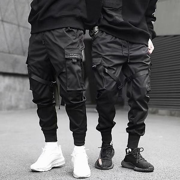 Herr Casual Harem Joggers Sweatpants Hip Hop Byxor Multi Pocket Cargo Byxor 4XL