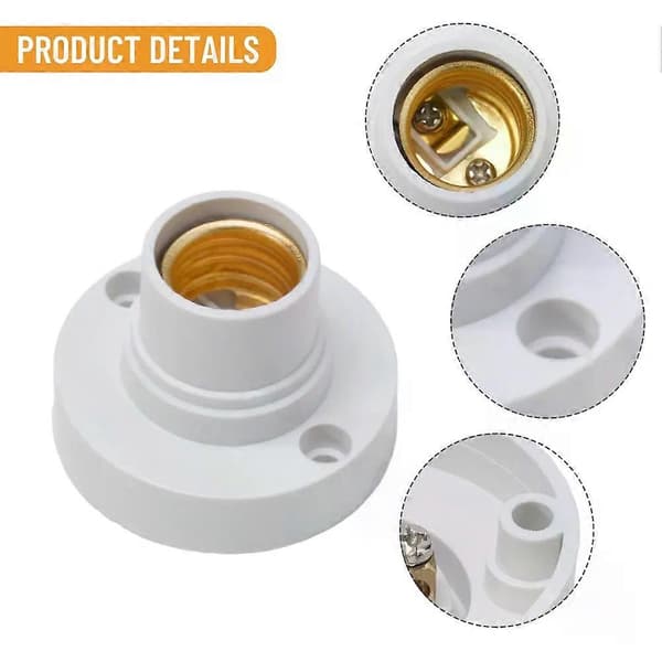 [LCS]10 st E14 Glödlampshållare Basmontering Skruvkork LED-ljussockel Vit Lampfixeringsadapteromvandlare 100-230V black