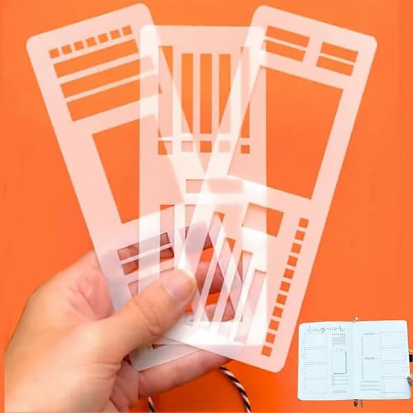 [LCS] 3-pack schabloner ritverktyg Klart flexibelt planeringsschablonset för daglig planering C