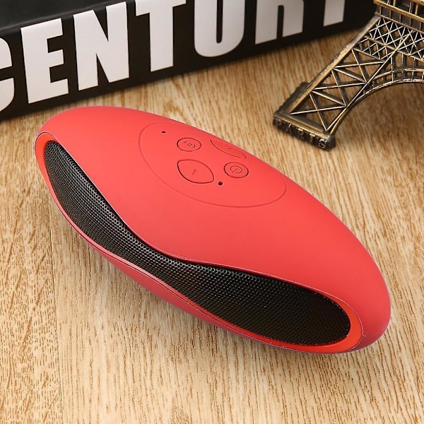 Kannettava langaton Bluetooth-kaiutin 3D-äänijärjestelmä Stereo-musiikkikaiutin Mini TF Super Bass -pylväs Akustinen tilaääni Red