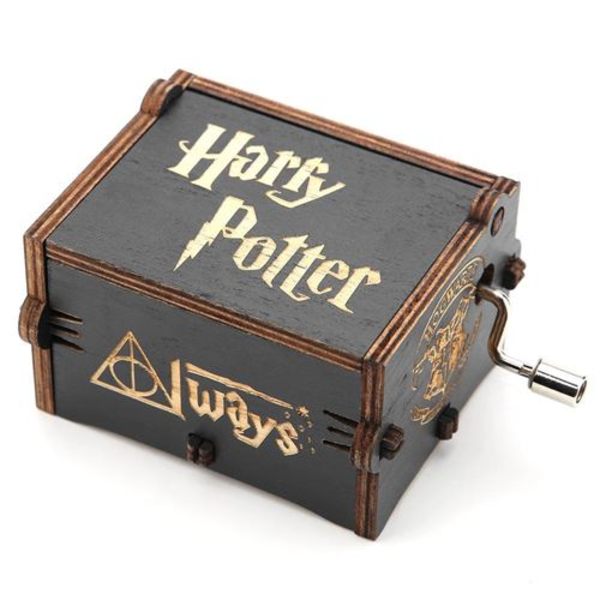 Harry Potter Svart Mekanisk Trä Speldosa med Vev