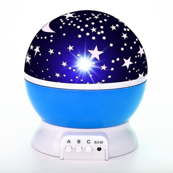 Stjärnprojektor Måne Galax Nattlampa blue