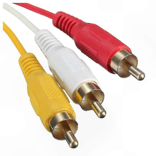 [LCS]1.5M HDMI til 3 RCA AV-adapterkabel til HDTV-video-lydforbindelse, 1080P-understøttelse Black