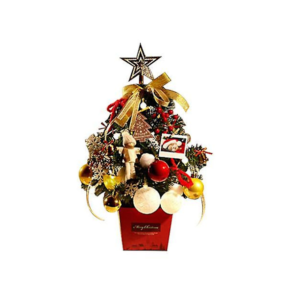 Mini Kunstigt Juletræ til Skrivebord 45cm Julepynt GOLD
