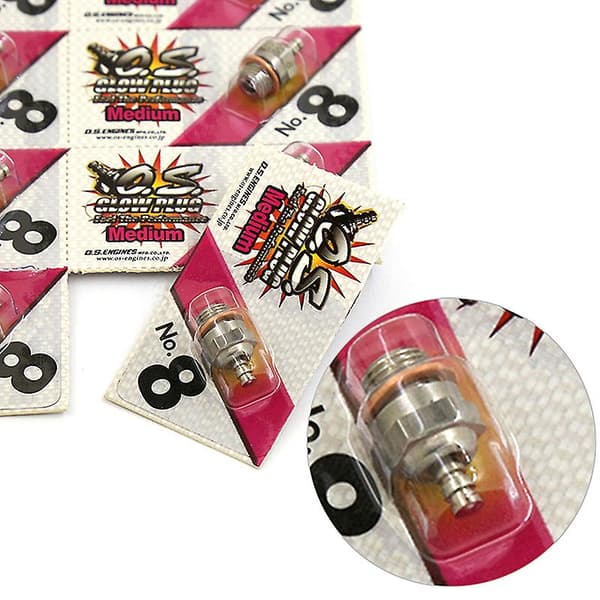 [LCS]Pcs 2-takts Os Engine Glødeplugg Os8 No.8 O.s. Os8 Plugg N Glødeplugger For Os Engine Silver 1 Pcs
