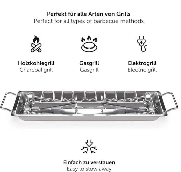 [LCS] Kyllingstativ - Kyllinglårstativ - Grillstativ for kylling - Robust rustfritt stål