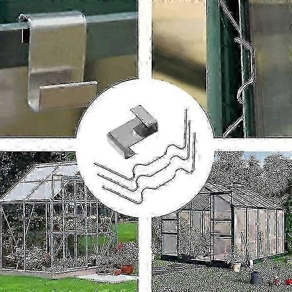 [LCS] 100 STK Drivhusvindusklemmer i rustfritt stål for drivhuspaneler i glass