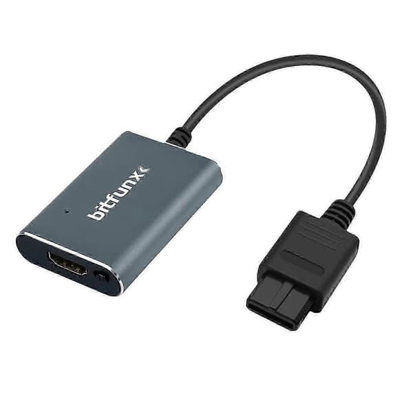 Bitfunx 720P HDMI-kompatibel adapter AV/SV Auto med 43/169 til N64/SNES/SFC/NGC Con