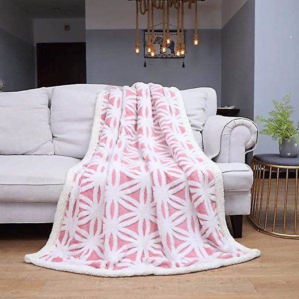 Sherpa-fleecetäkki, pehmeä ja pörröinen heittotäkki, kaksipuolinen red 180*200cm