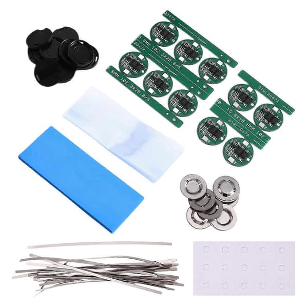 Batteriskyddskort, 10-pack universellt dubbelt MOS BMS-modul för 18650 Li-Ion cylindriska celler