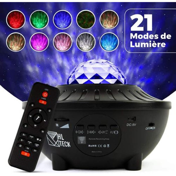 LED Lerretsprosjektor Dingfly Bluetooth nattlys roterende 10