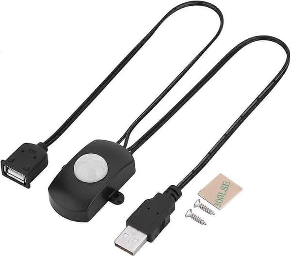 Närvarodetektor för DIY LED-belysning Mini PIR-rörelsesensor PIR infraröd rörelsesensor med USB-gränssnitt