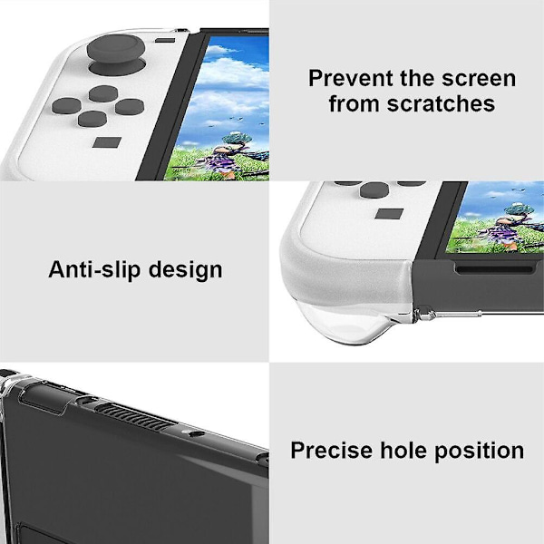 Silikonetui for Nintendo Switch OLED, spillkonsoll tilbehør, deksel, beskyttende skall, joycon joy con lett etui