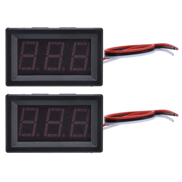 [LCS] 3-leder DC digital voltmeter 0,56 tommer LED-skærmmodul 0 til 99,9 V blå 2-pak