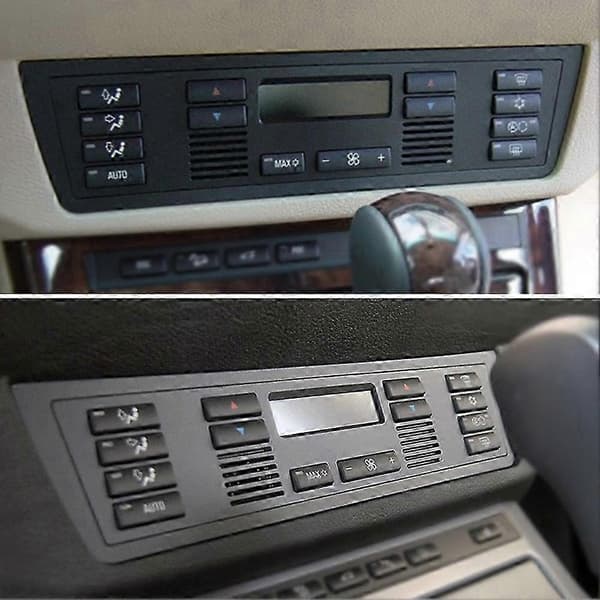 [LCS]14 st bil AC-knappskydd för X5 E53 1999-2006 & E39 1996-2002, klimatkontrollpaneltrim Black