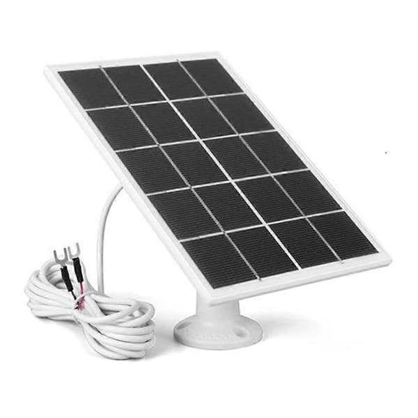 3W solcellepanel for Ring Video Doorbell 4 3 Plus 2 overvåking smart dørklokkelader - svart Multicolor White