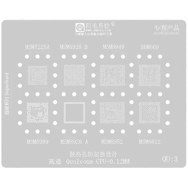 [LCS]AMAOE QU1-8 8 stk. Tin Planting Net Kit Varmeafledningsdesign til Qualcomm QU1-8 System