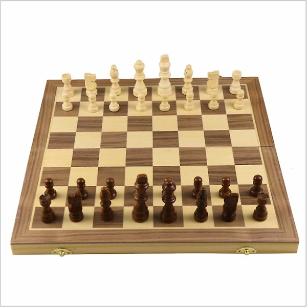 Puinen magneettinen shakkisetti 11,4\"