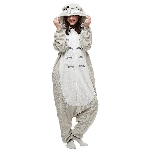 Reedca Totoro Aikuisten Onesie Halloween Cosplay Asut Anime Pyjamat Yhteensopiva Naisten Ja Tyttöjen Kanssa, napitus Totoro M