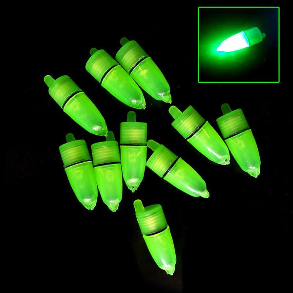 10 stk. LED Lys Nat Float Fiskestang Bid Shing Tilbehør Blue Light Tine Head