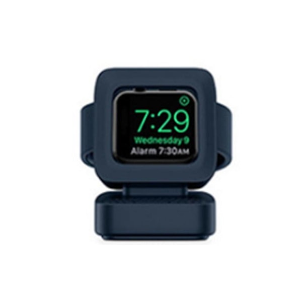 Kompatibel med Apple Watch ladestander, Apple Watch silikone ladestander dark blue