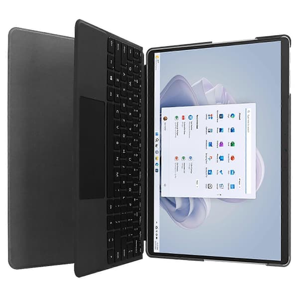 För Microsoft Surface Pro 10 Pro 11 Fodral PU Läder Vikbart Stativ Folio Tablet Skydd - Grå Multicolor Rose Gold
