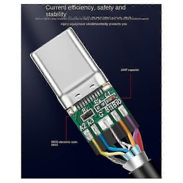 USB3.2 10 Gbps Typ C-kabel USB A till Typ-C 3.2 Dataöverföring USB C SSD hårddiskkabel PD 60W 3A Qui Black