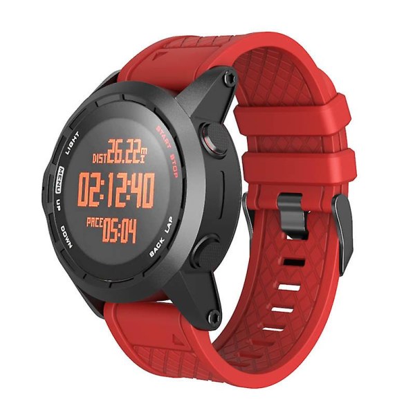 Silikone Sports Armbånd Urrem Udskiftningsbælte Til Garmin Fenix/fenix 2 Red