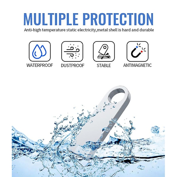 USB-muistitikku 32 Gb metallinen pieni Se9 neutraali USB-muistitikku hopeanvärinen uutuuslahjaidea 16G