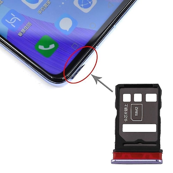 SIM-kortfack + SIM-kortfack för Huawei nova 6 (Lila)