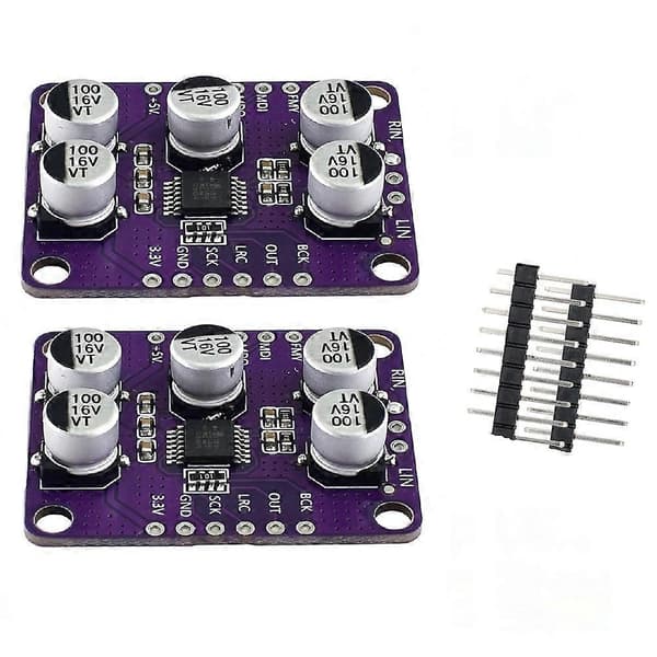 2 STK PCM1808 Audio Stereo Dekoder ADC Single-Ended Analog-Input Dekoder 24bit Forstærkerkort Afspillermodul Purple