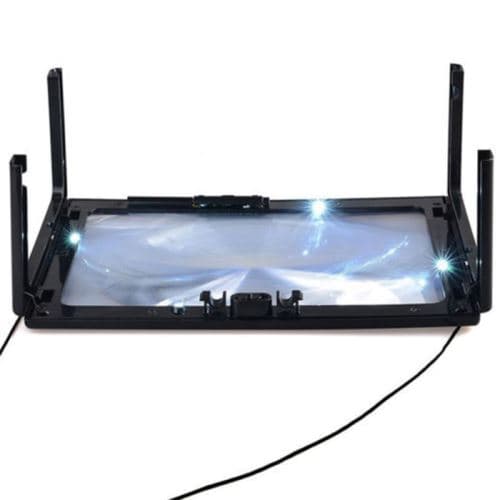 [LCS] Stor A4 Fuld Side Håndfri Forstørrelsesark 4 LED Forstørrelsesglas N