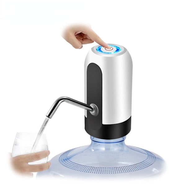 USB-laddning Automatisk Elektrisk Vattendispenser Dryckespump Vattenflaskpump för Dunkar Mini Portabel Dispenser WhIte