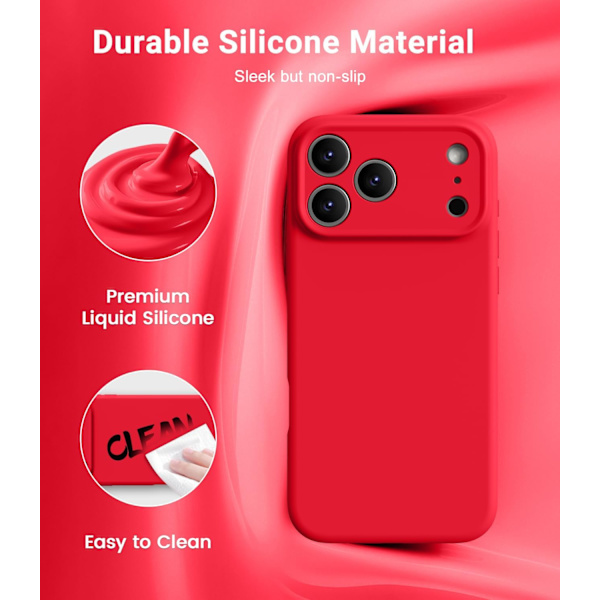 [LCS] MagSafe-compatible Ultra-thin Case for iPhone 17 Pro Max - Red iPhone 17 Pro Max iPhone 17 Pro Max Rouge