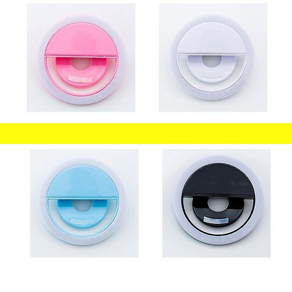 Mobiltelefon Fotolampa Mini Net Röd Live Clip Mobiltelefon Selfie Ring Skönhet Led Lampa pink