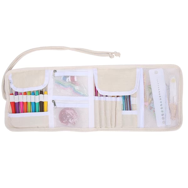[LCS] Crochet Hook Set Soft TPR Handle Knitting Kit Alumina DIY Manual Sewing Tools
