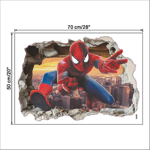 [LCS]Broken Wall Spider Man Wall Stickers Children's Room Wall Decora