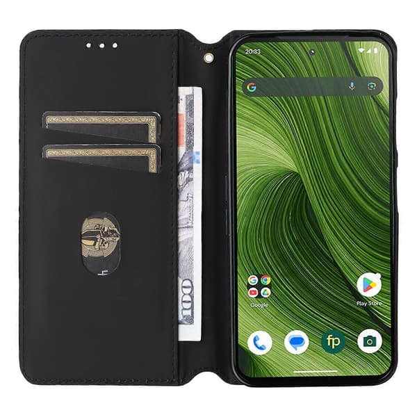 [LCS] För Fairphone 6 Fodral Plånbok Rombpräglat Läder Telefonfodral Blå