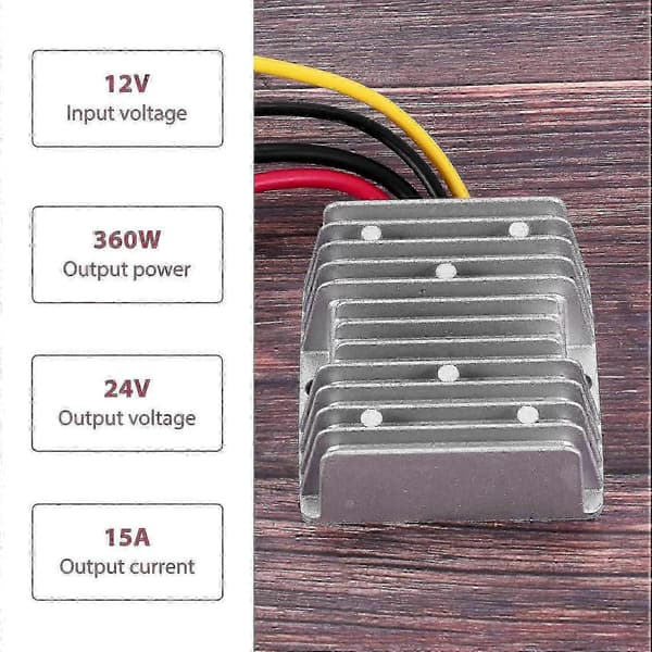 [LCS] 12V til 24V 15A 360W DC-omformer 360W Step Up DC-omformer